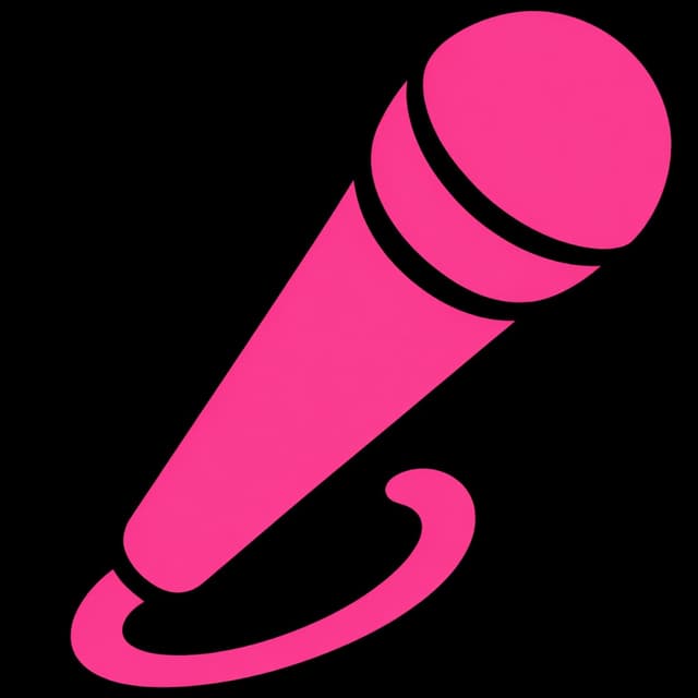 App icon — pink mark on black (square)